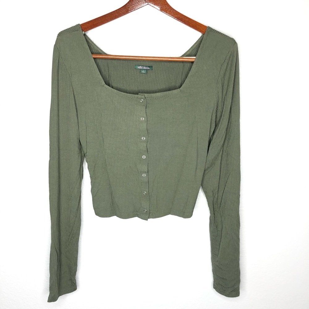 Wild Fable Long Sleeve Crop Top